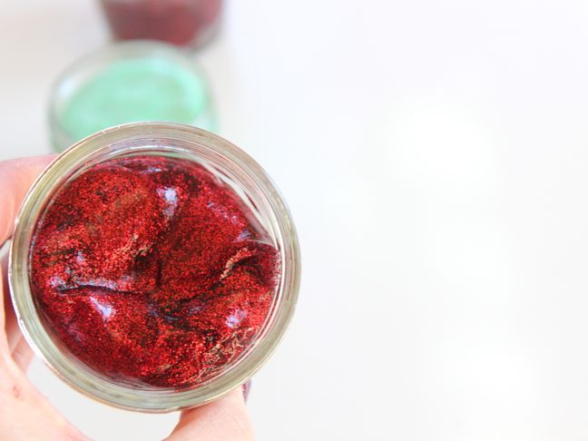 red-glitter-slime-in-a-mason-jar