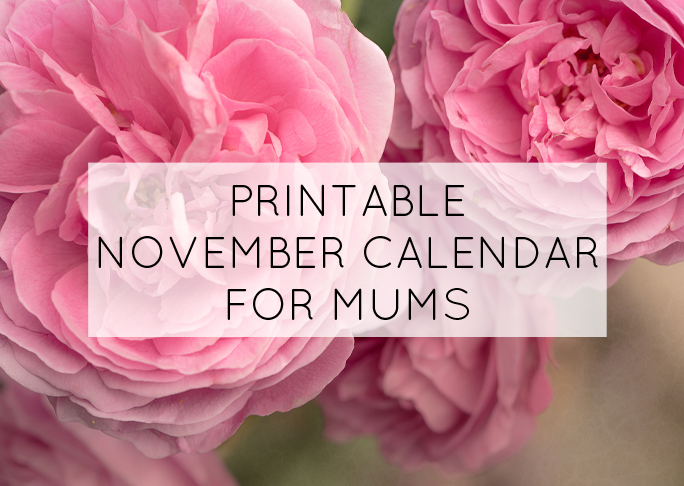 November printable calendar for mums