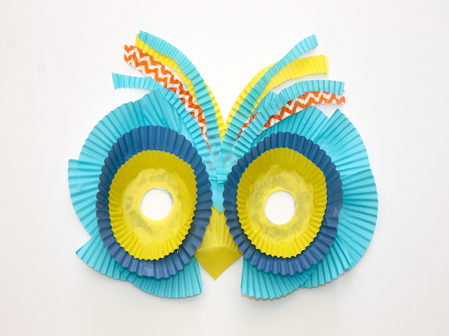 owl cupcake liner mask