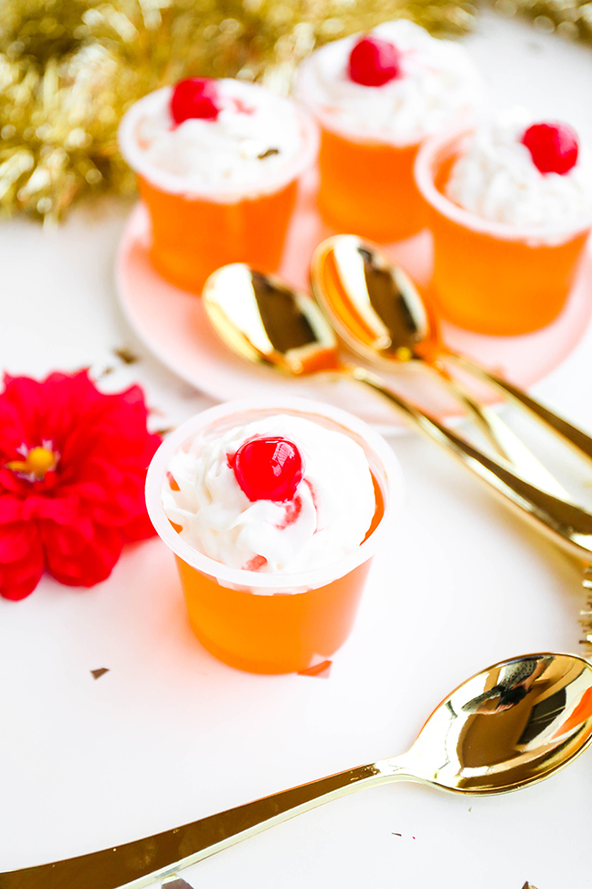 Colorful Jello Cups For Oscars Party