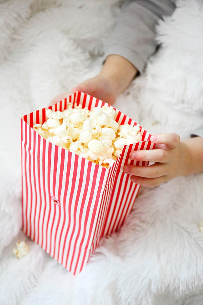 diy movie night with popcorn