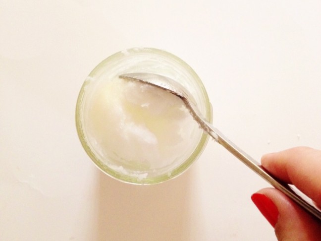 combining ingredients for the homemade stretch mark cream