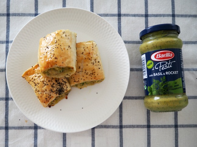 Chicken Pesto Sausage Rolls