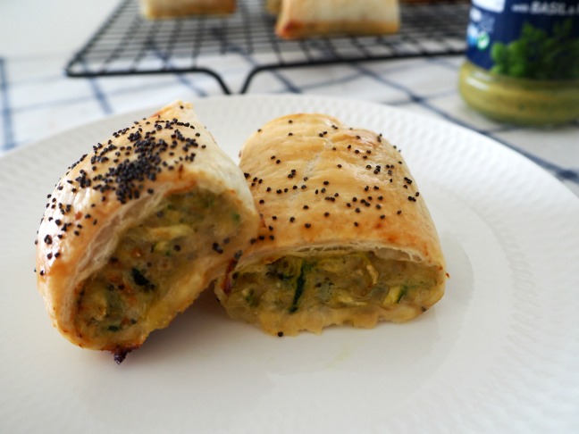 Chicken Pesto Sausage Rolls