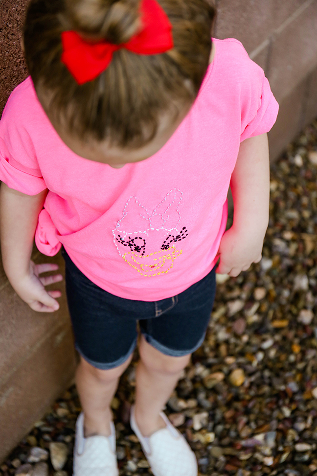 Embroidered Daisy Duck Tee