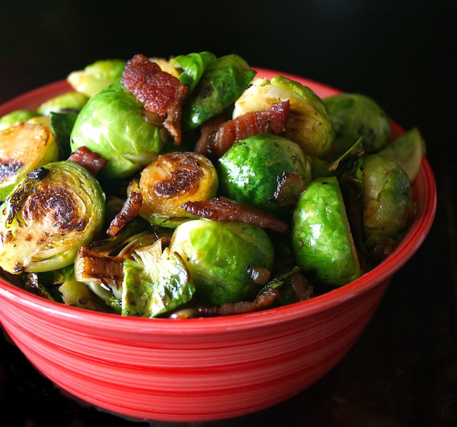red-bowl-green-brussels sprouts