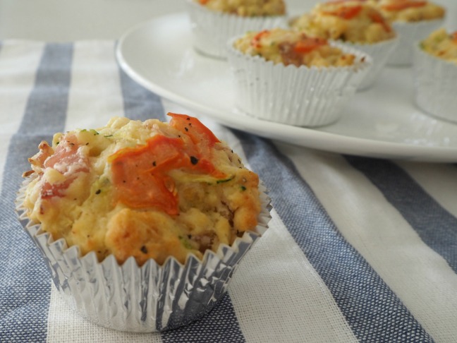 Ham and Zucchini Muffins