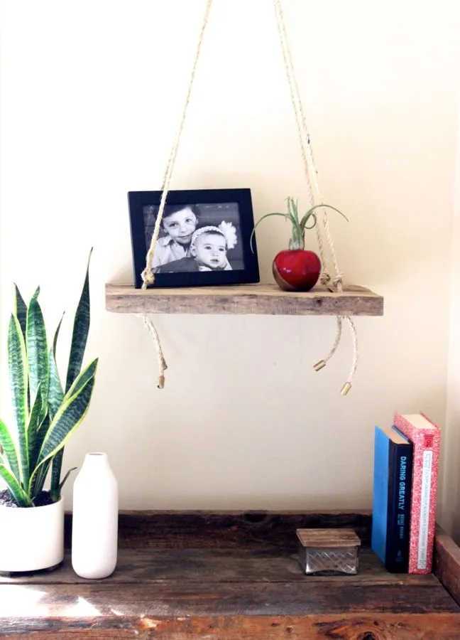 Hang a Rope Swing Shelf - Deeply Southern Home