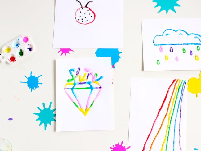 colorful-kids-art-project-rainbow-diamond-shine-art