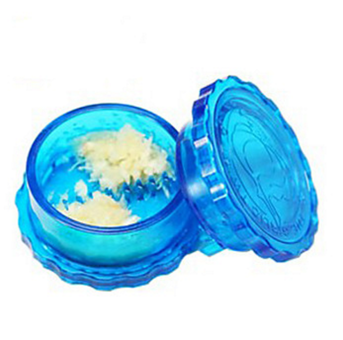 blue plastic garlic chopper