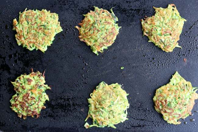 how to make zucchini fritters on a griddle