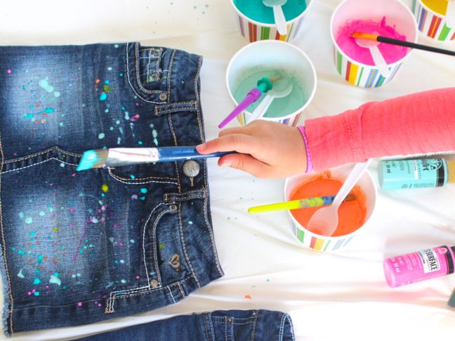 paint-brush-for-paint-splatter-jeans-with-pink-paint
