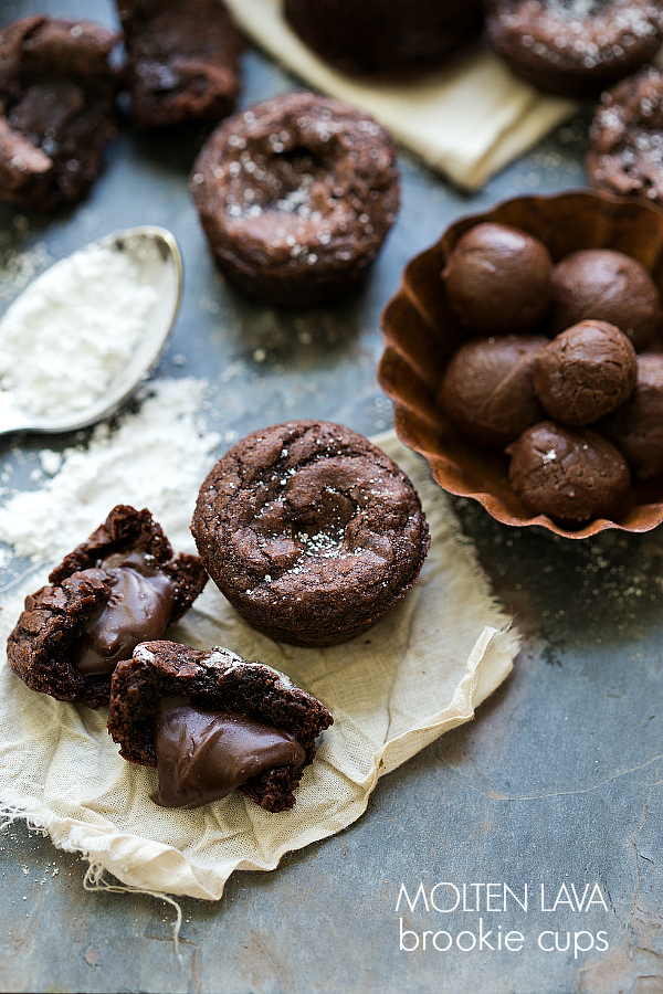 molten brownie cups