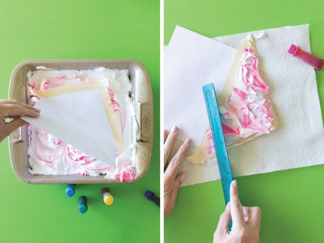 How to Marble Paper with Shaving Cream