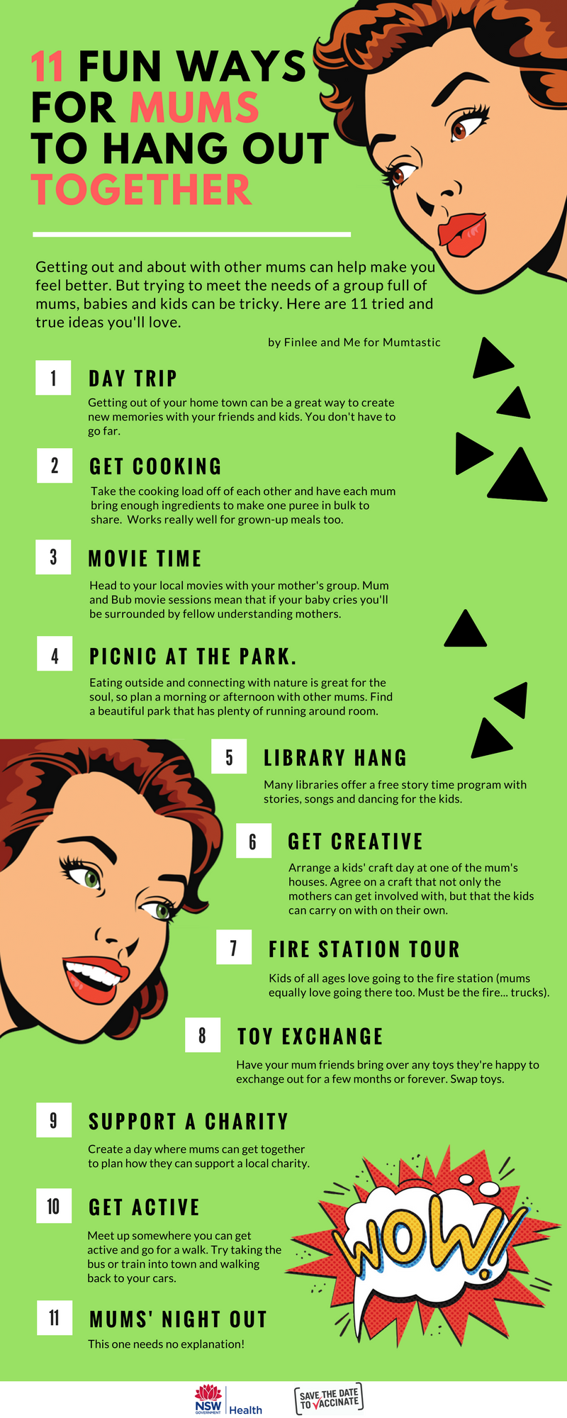 INFOGRAPHIC - 11 fun things for mums to do together