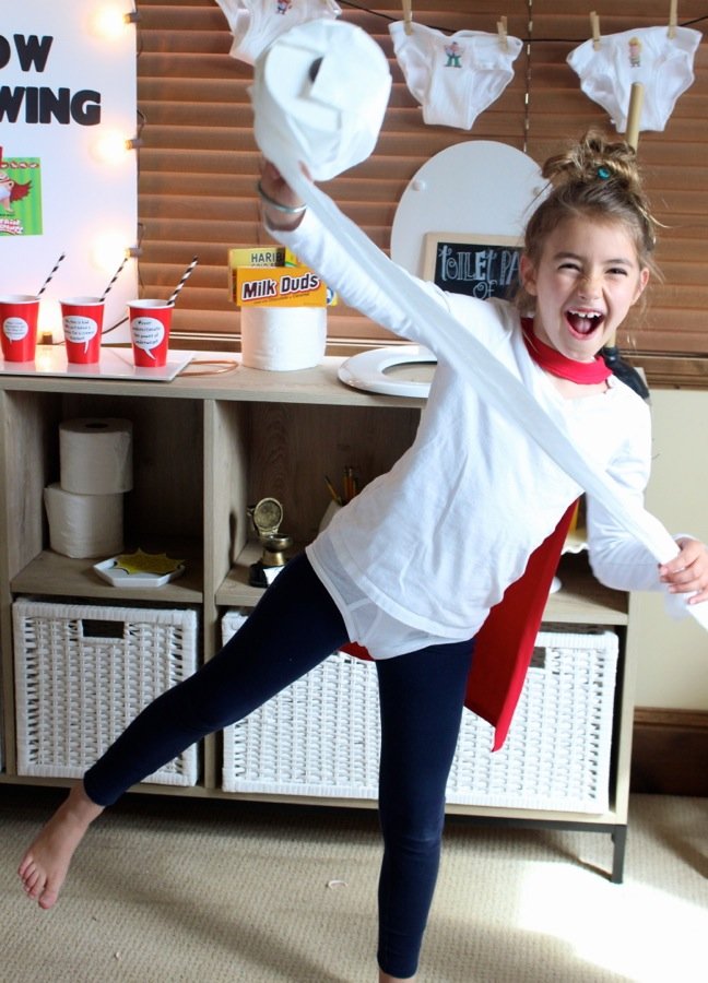 girl-at-a-captain-underpants-party-with-toilet-paper