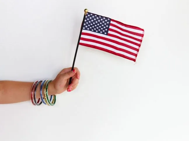 american flag glitter bracelets