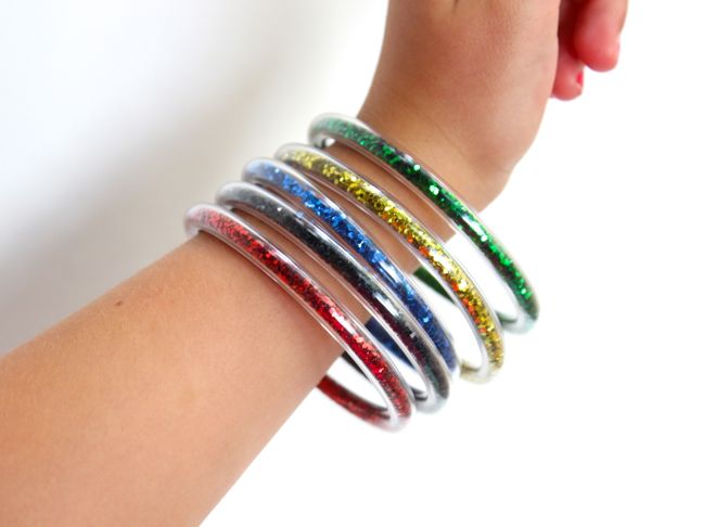 olympics glitter bracelets