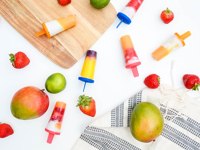 DIY Fruitastic Colorblocked Popsicles
