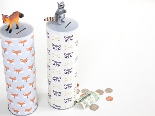 fox-and-raccoon-diy-piggy-bank-for-kids-money