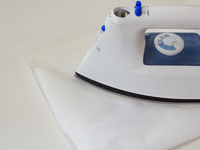ironing on wax paper