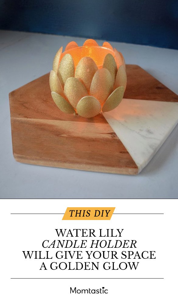 This DIY Water Lily Candle Holder Will Give Your Space A Golden Glow