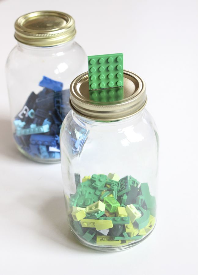 green-legos-inside-mason-jar