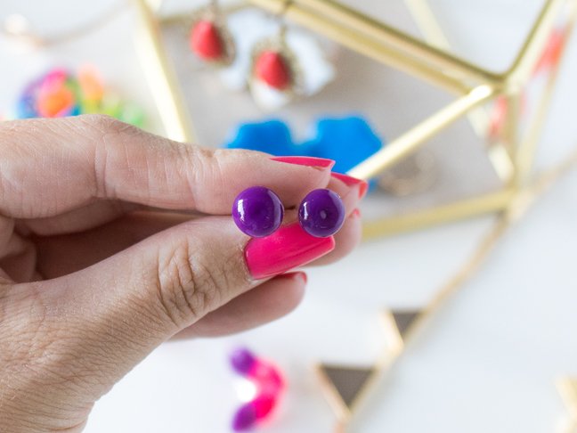 Earrings Made with Melted Pony Beads