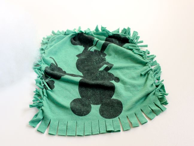 green-mickey-shirt-transforming-into-a-diy-pillow-for-kids