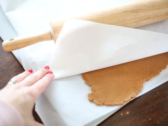 Rolled gingerbread dough