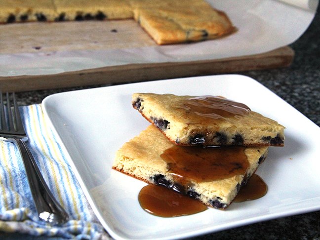 Blueberry Sheet Pan Pancakes