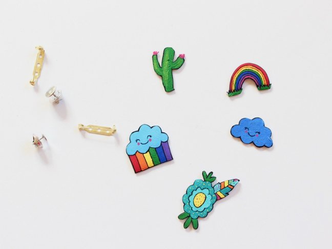 Get Pin Happy With These Colorful DIY Lapel Pins