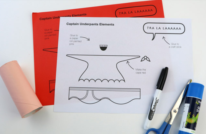 Escape Into A Fit Of Laughter With This Easy ‘Captain Underpants’ Craft Activity
