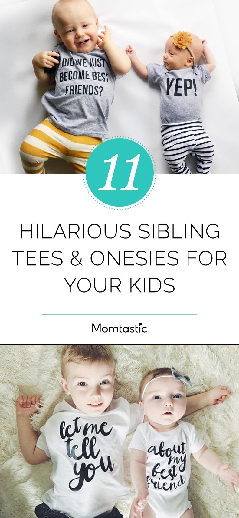 11 Hilarious Sibling Tees and Onesies for Your Kids