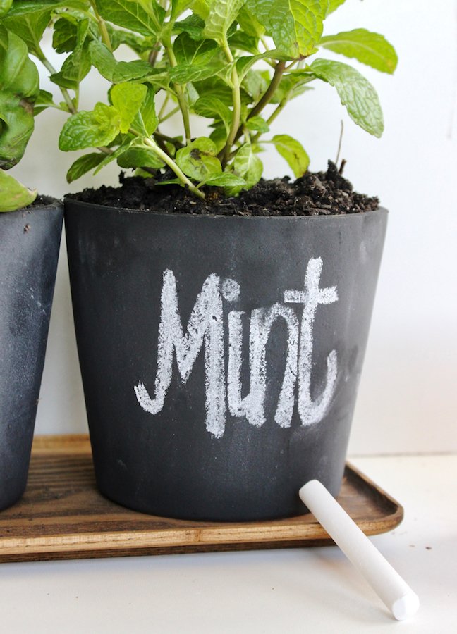 These DIY Chalkboard Planters Make It So Easy To Label Plants