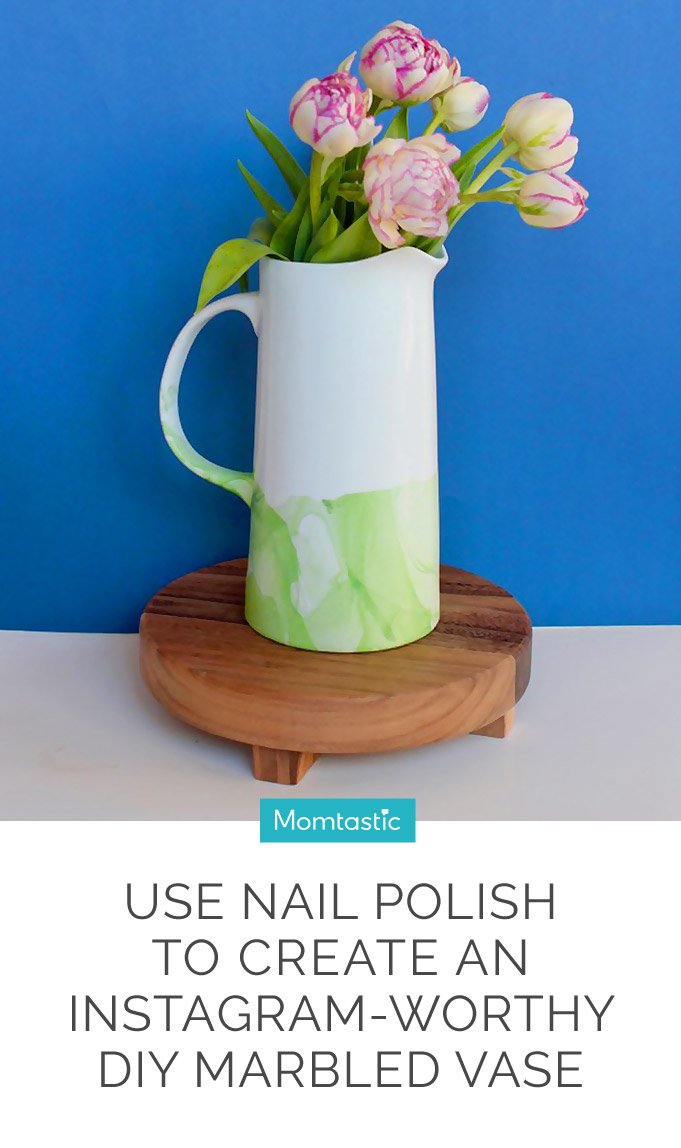 Use Nail Polish to Create an Instagram-Worthy DIY Marbled Vase