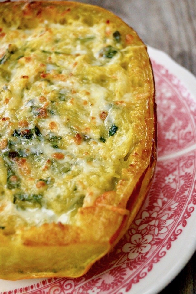 plate-red-yellow-spaghetti squash