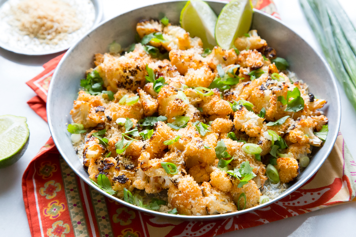 This Crispy Oven-Baked Bang Bang Cauliflower is Delicious and Better For You!