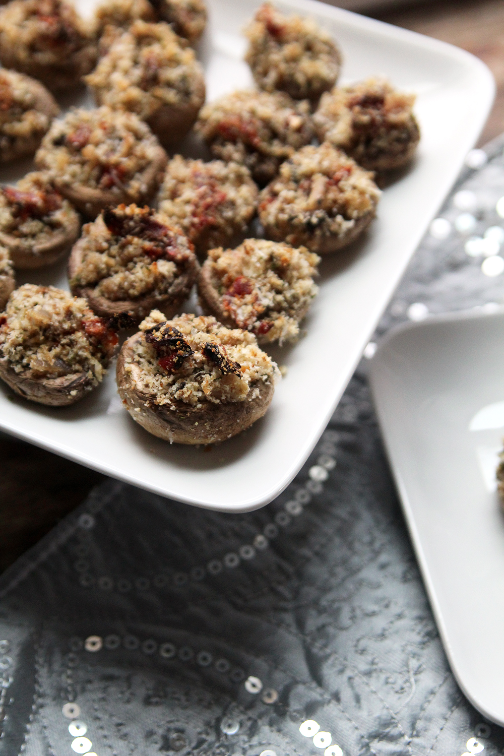 Sundried Tomato Parmesan Stuffed Mushrooms