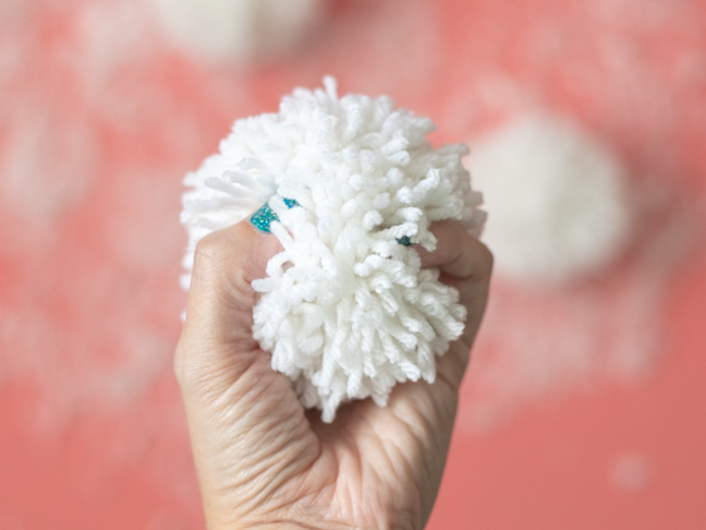 Kids will Love Having an Indoor Snowball Fight with Pom Poms!