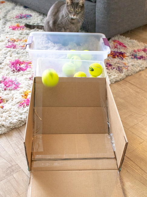 Play Inside with this DIY Cardboard Skee Ball Game