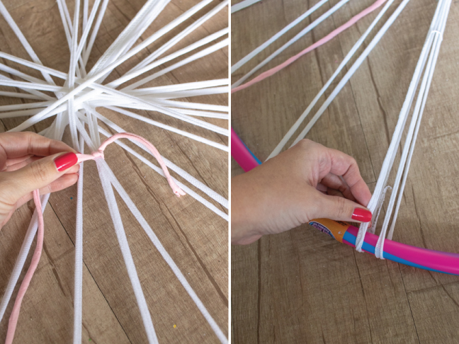 How to Weave a Rug with a Hula Hoop and Old T-Shirts