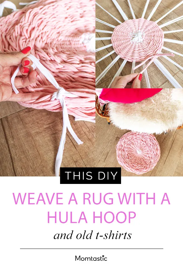 How to Weave a Rug With a Hula Hoop and Old T-Shirts