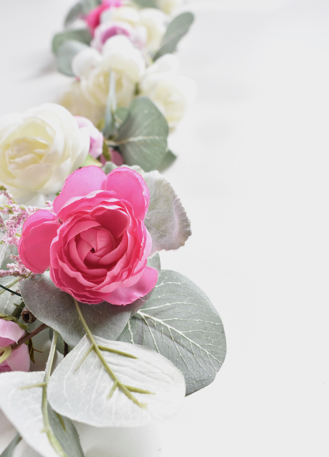 Welcome Spring With A DIY Flower Garland With Lights