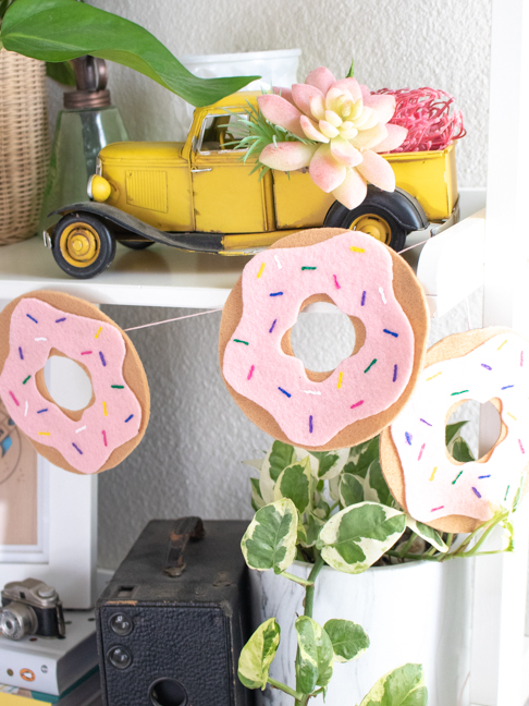 Celebrate Birthdays with a Homemade Donut Garland Using Felt