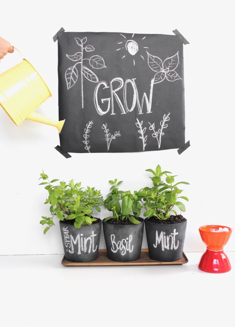 These DIY Chalkboard Planters Make It So Easy To Label Plants