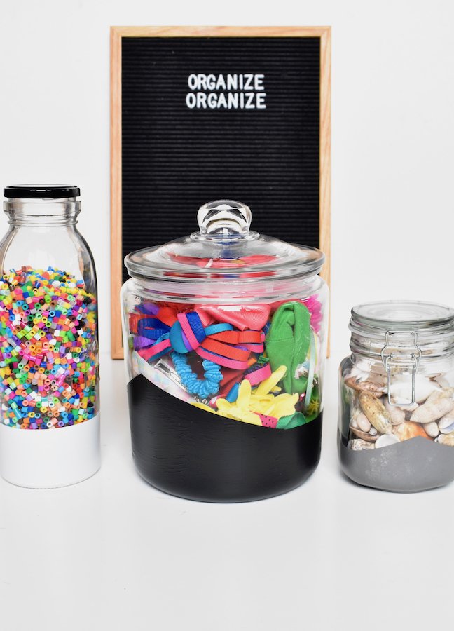 Time to Get Organized With These Pretty DIY Painted Storage Jars