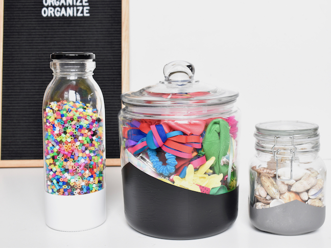 Time to Get Organized With These Pretty DIY Painted Storage Jars