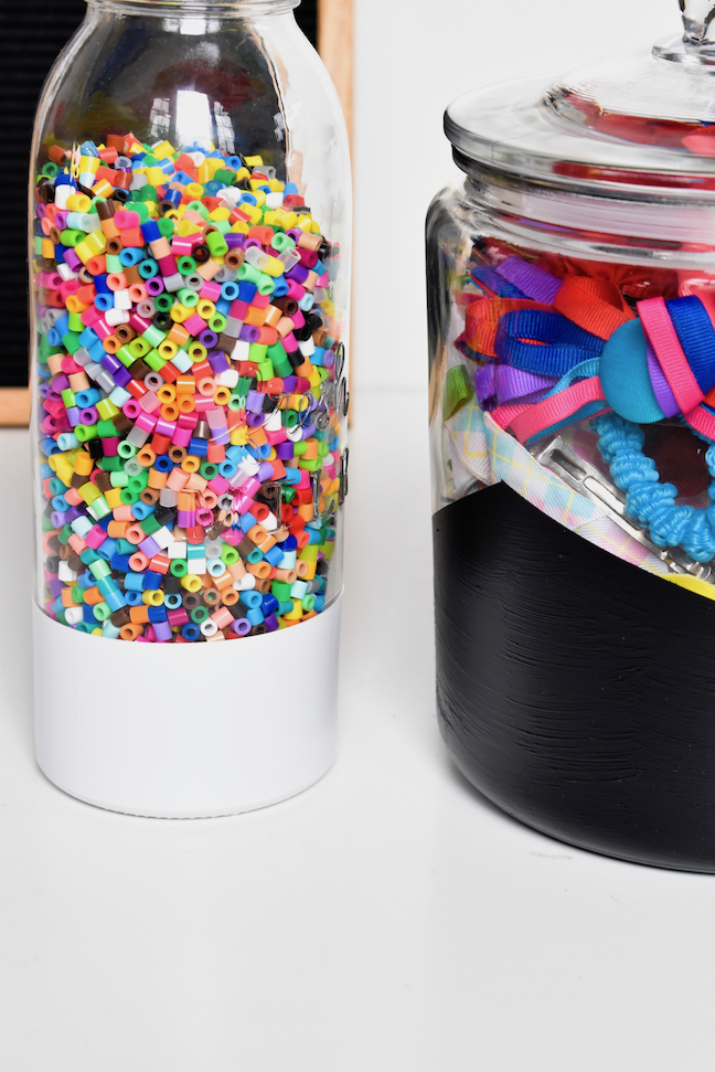 Time to Get Organized With These Pretty DIY Painted Storage Jars