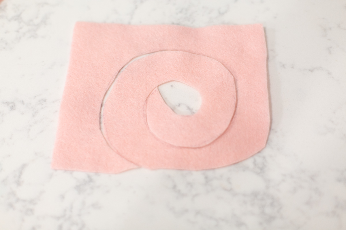 Felt cut for felt flower